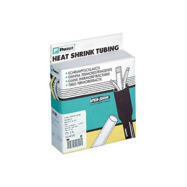 Heat Shrink Tube, Thin Wall, 2:1 I.D. Shrink Ratio, Black, 24.93 ft